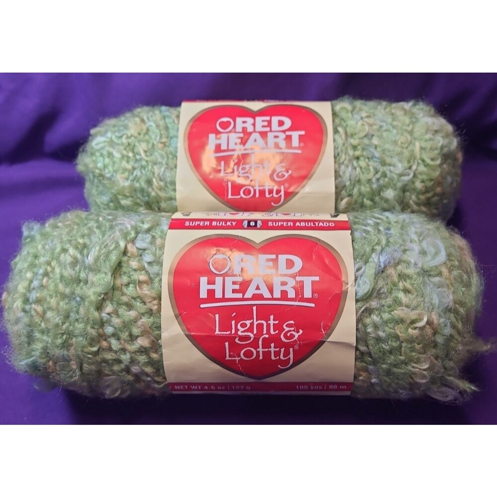 2 Skeins Red Heart Light & Lofty Yarn #9932 Spice Multi 4.5 oz 105 Yards